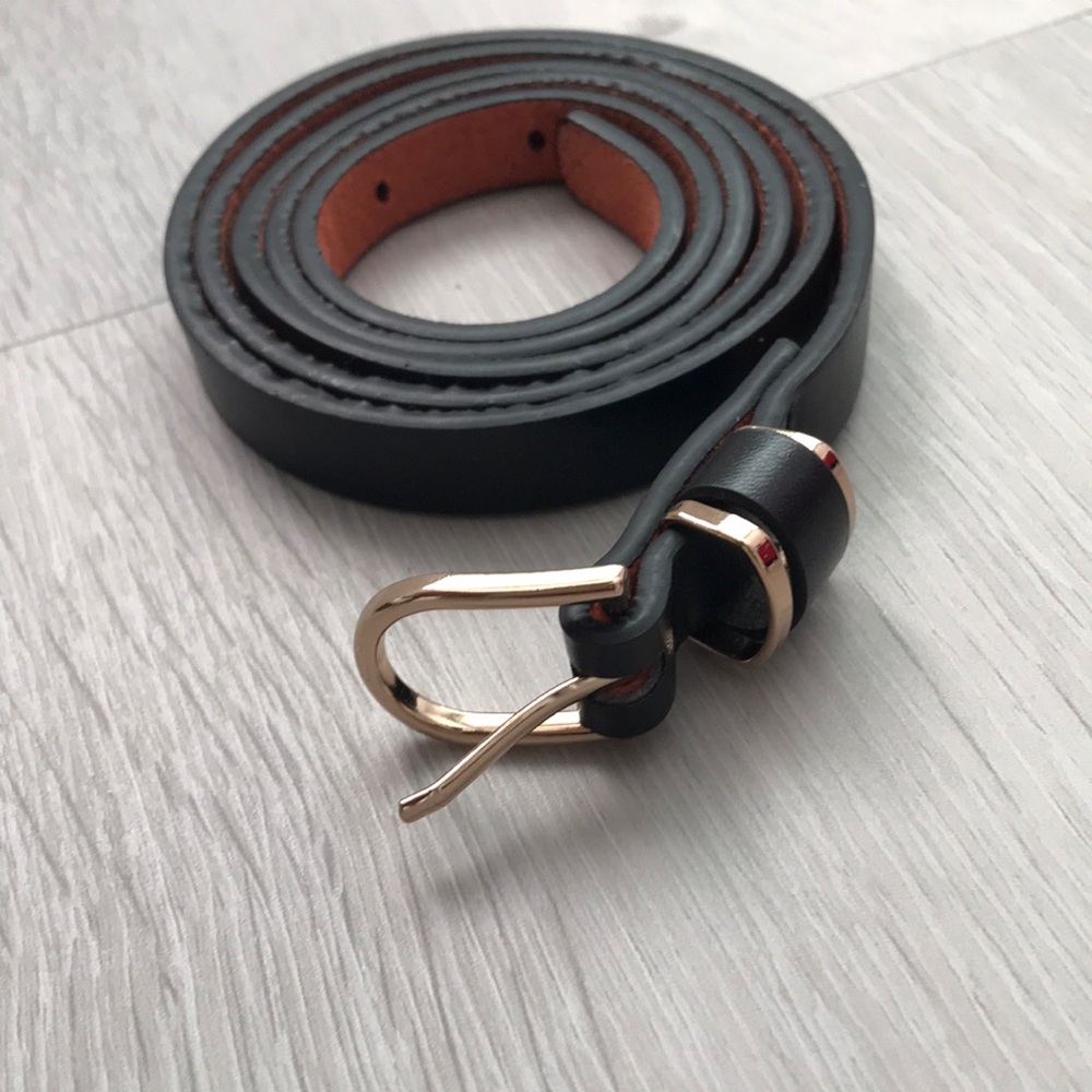 CLASSIC FAUX LEATHER SKINNY BELT WOMENS XL